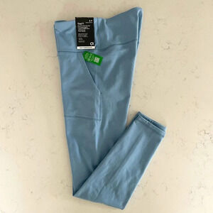 GapFit Recycled Power Brushed Full Length Leggings Compression Lt Blue Sz S NWT